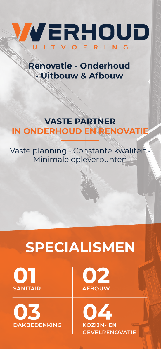 Werhoud Brochure Pagina 1 - Vaste partner in onderhoud en renovatie